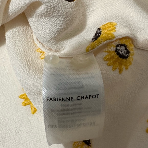 Fabienne Chapot  Lily Embroidered Off White/sunflower blouse - Picture 11 of 16